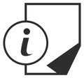 Information document linear icon. Help page symbol