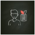 Information ecology chalk icon Royalty Free Stock Photo