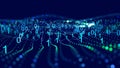 Information field, binary code, data encoding, data flow, digital security. Internet technology Royalty Free Stock Photo