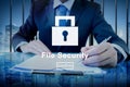 Information File Data Digital Security Protection Concept Royalty Free Stock Photo