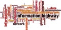 Information highway word cloud Royalty Free Stock Photo