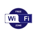Information icon. Area free access to a WiFi network