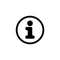 Information Icon Gimmick Vector Template Black White Royalty Free Stock Photo