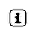 Information Icon Gimmick Vector Template Black White Royalty Free Stock Photo