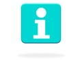 Information icon on light blue Button with shadow Royalty Free Stock Photo
