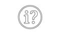 Information and Question Mark Outline Icon Royalty Free Stock Photo