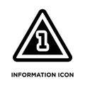 Information icon vector isolated on white background, logo concept of Information sign on transparent background, black filled Royalty Free Stock Photo