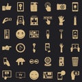Information icons set, simple style
