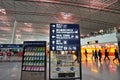 Information and indicator board at airport