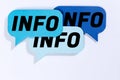 Information info message news announcement speech bubbles communication concept Royalty Free Stock Photo