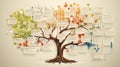 information infographic tree Royalty Free Stock Photo