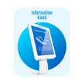 Information kiosk flat concept icon Royalty Free Stock Photo