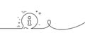 Information line icon. Info speech bubble sign. Continuous line with curl. Vector Royalty Free Stock Photo