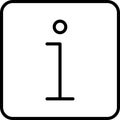 Information line icon vector. Inform, guide, privacy policy, manual, rule, instruction vector illustration