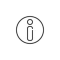 Information mark line icon