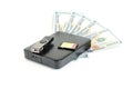 Information is money valuable concept with usb, memory card, drive