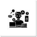 Information overload glyph icon