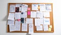 Information Overload on a Messy Office Notice Board Royalty Free Stock Photo