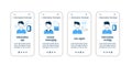 Information overload onboarding mobile app screens Royalty Free Stock Photo