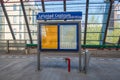 Information panel at platform railway station Lelystad, The Netherlands