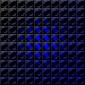 Electronic panel with cells and blue neon light Seamless texture.