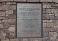 Information plaque on Chief Touch the Clouds sculpture, Edmond, Oklahoma