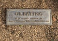 Information plaque for`Creating` by artist Seward Johnson Jr. in Lincoln Square in the City of Arlington, Texas.