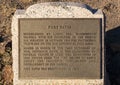 Information plaque for Fort Davis at the Fort Davis National Historic Site in Fort Davis, Texas. Royalty Free Stock Photo