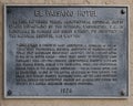 Information plaque for the legendary Hotel Paisano in Marfa, Texas.
