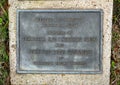 Information plaque for `Mule Deer` by A. Durenne in Turtle Creek Park in Dallas, Texas
