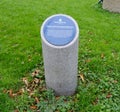 Information Plaque for the Replica of the Downpatrick High Cross Royalty Free Stock Photo