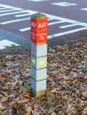 Walkway information pole in the Netherlands