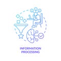Information processing blue gradient concept icon