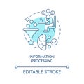 Information processing turquoise concept icon Royalty Free Stock Photo