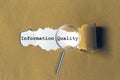 information quality on brown paper Royalty Free Stock Photo