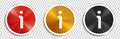 Information rounded button set.