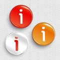 Information rounded button set.