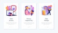 Information safety app interface template. Royalty Free Stock Photo