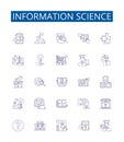 Information science line icons signs set. Design collection of Information, Science, Data, Analytics, Technology
