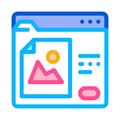 Information sealed folder icon vector outline illustration