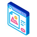 Information sealed folder isometric icon vector illustration