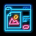 information sealed folder neon glow icon illustration