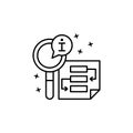 Information search diagram icon. Simple line, outline vector of project management icons for ui and ux, website or mobile