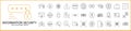 Information Security Icon Set in line Style. Royalty Free Stock Photo