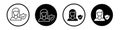 Information Security Analyst thin line vector icon set