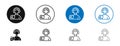 Information Security Analyst thin line vector icon set