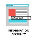 Information security icon, for graphic and web design Royalty Free Stock Photo