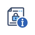 Information Security Icon for Protection Measures Royalty Free Stock Photo