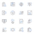 Information security line icons collection. Encryption, Firewall, Privacy, Hackers, Breach, Cybercrime, Malware vector