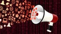 Information security threats megaphone